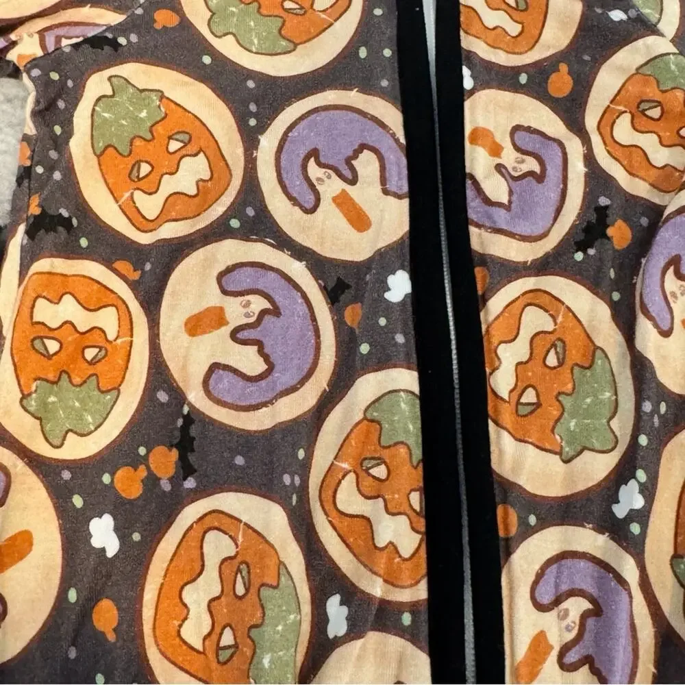 Little Phoenix Rising Co Halloween Cookie Pattern Bamboo Zippie Romper